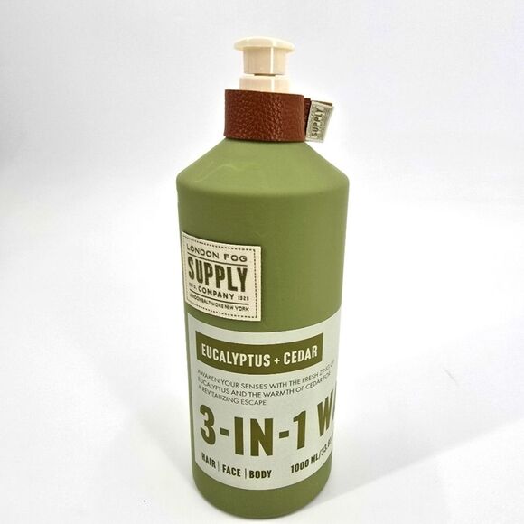 London Fog Eucalyptus & Cedar 3-in-1 Hair Face Body Wash 33oz - Picture 1 of 3